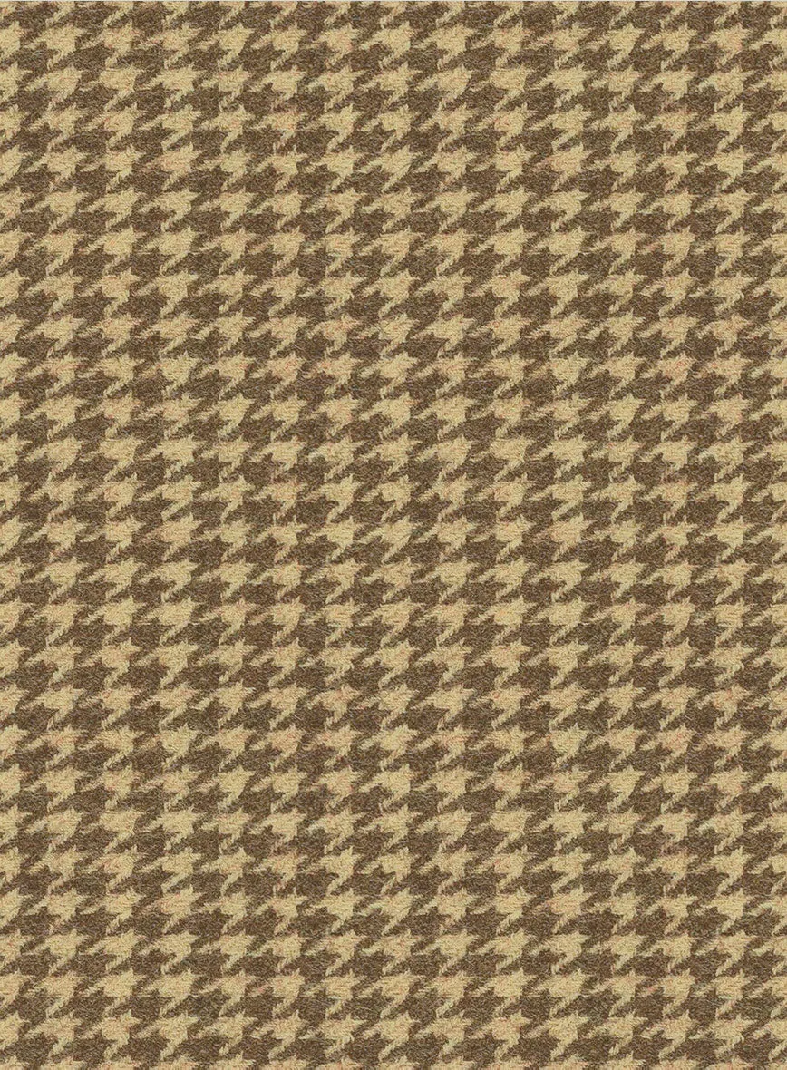 Houndstooth Tan Brown Tweed Jacket