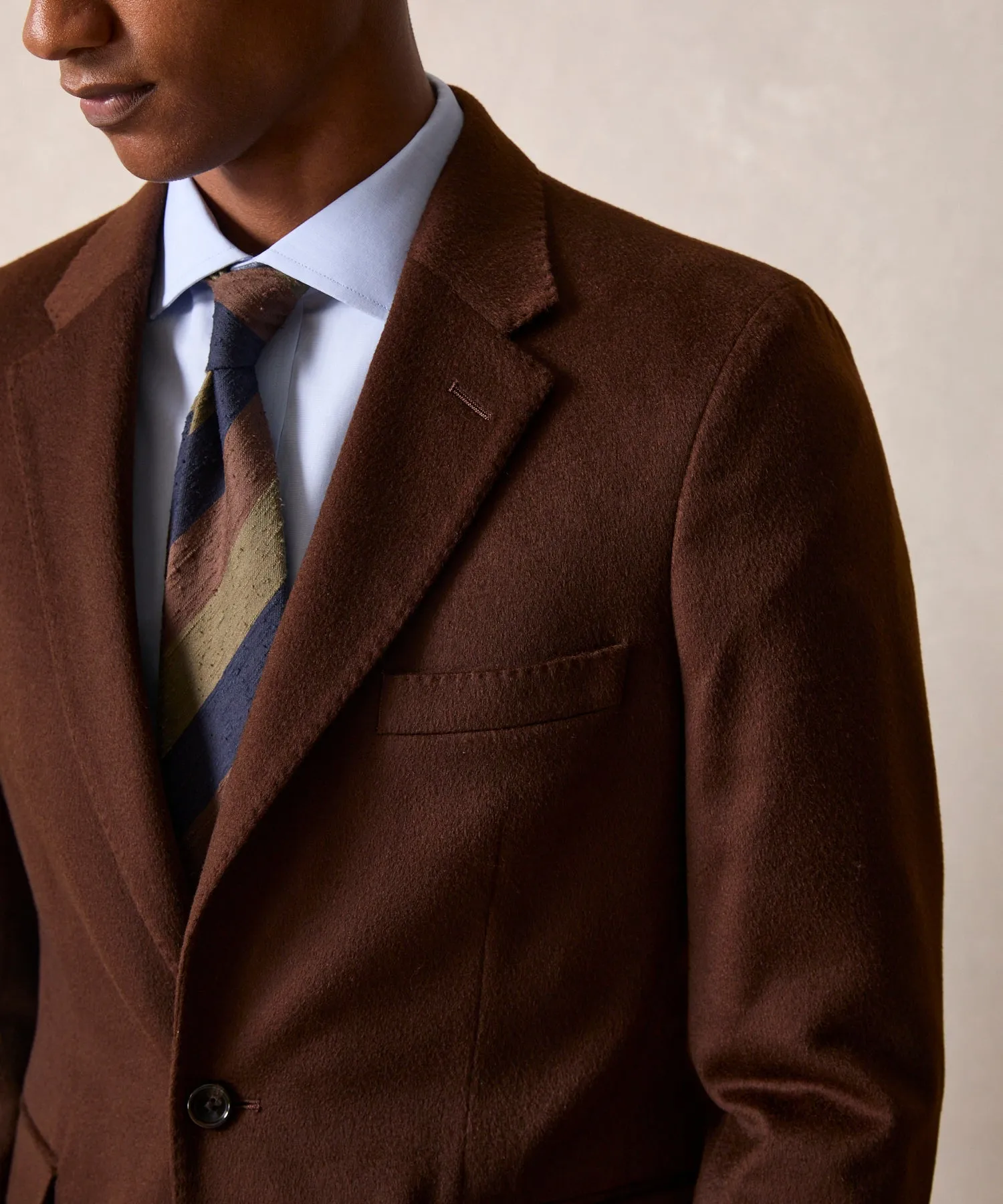 Italian Cashmere Sutton Suit in Chocolate