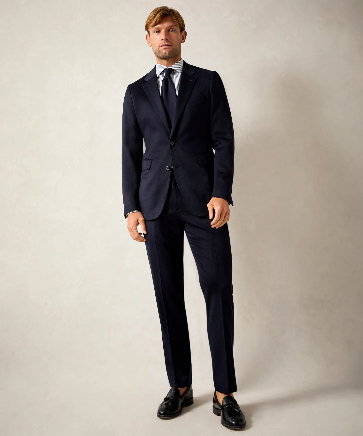 Italian Cashmere Sutton Suit in Navy