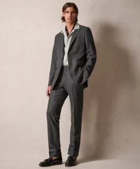 Italian Flannel Sutton Suit in Charcoal