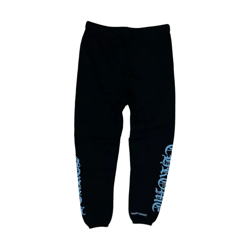 Joggers Black Blue Old English  | Chrome Hearts