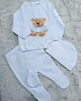 Knitted Teddy Bear Set