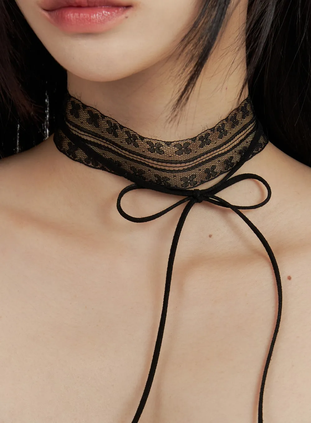 Lace Ribbon Neck Tie CF429