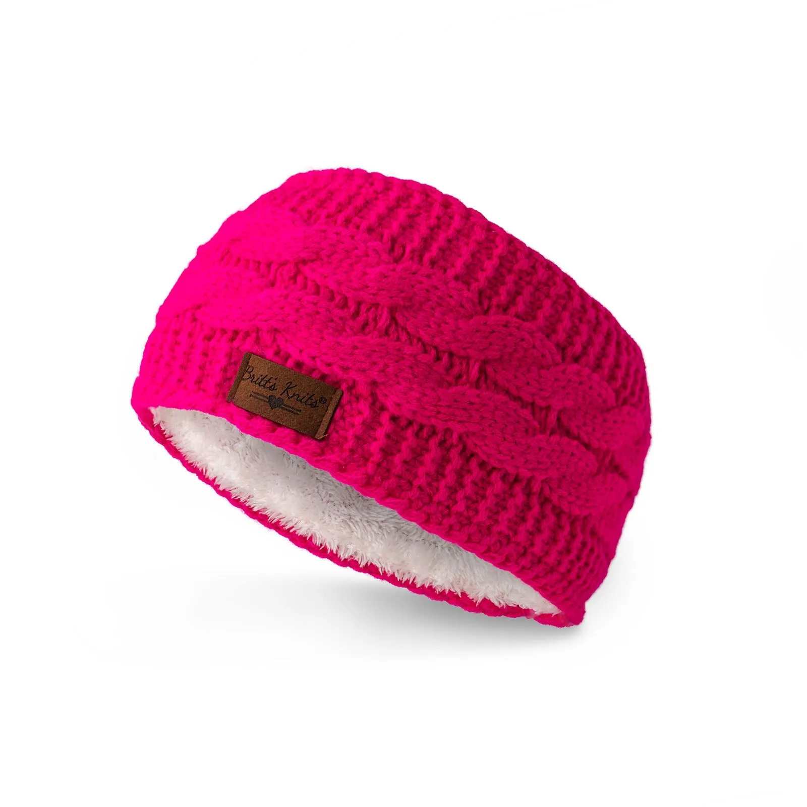 Ladies Plush Lined Pink Head Warmer