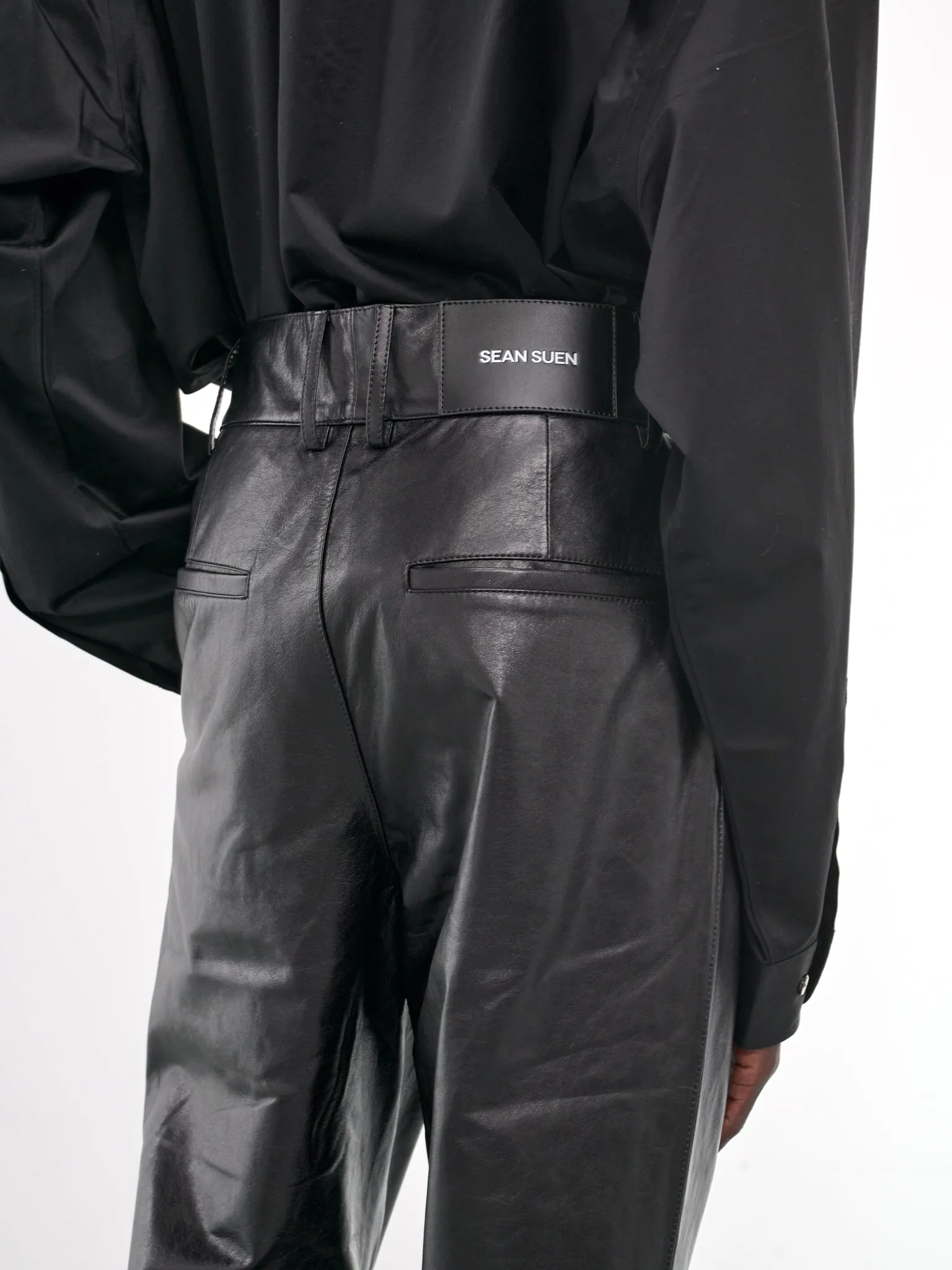 Leather Trousers (007-28-BLACK)