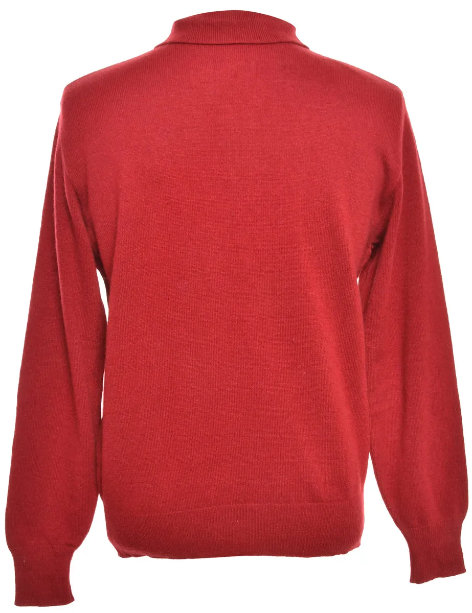 Long Sleeved Maroon Jumper - M