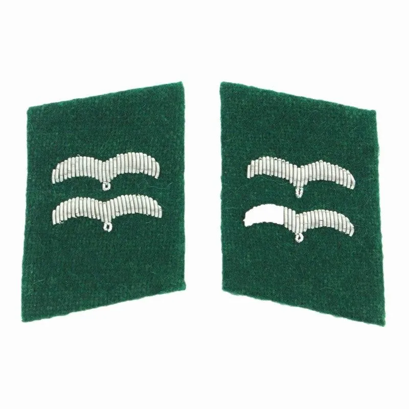 Luftwaffe Field Division Gefreiter Collar Tabs - Green