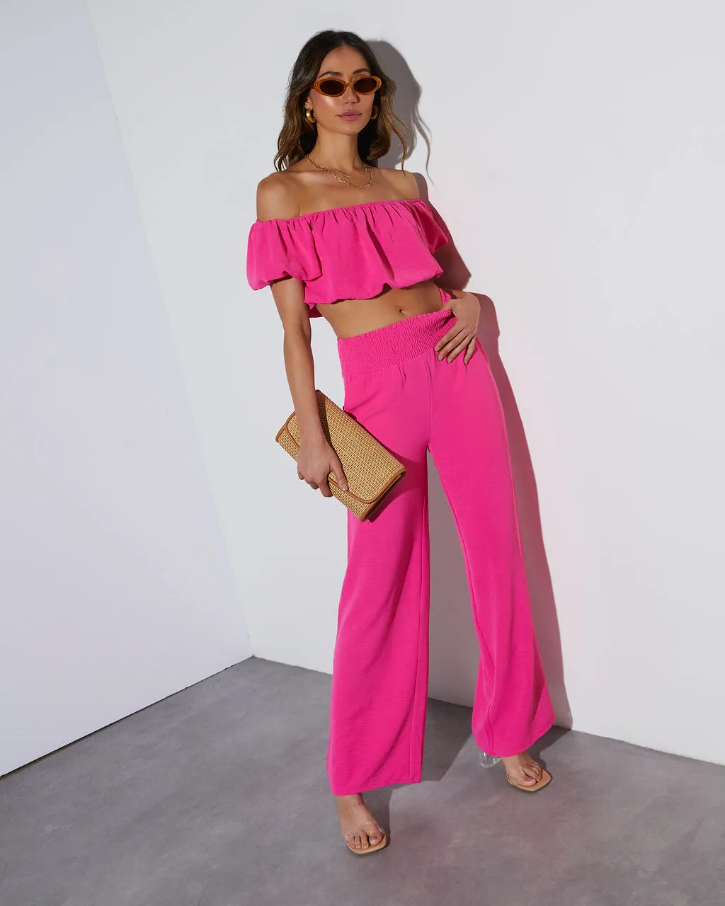 Maldives High Rise Smocked Waist Pants