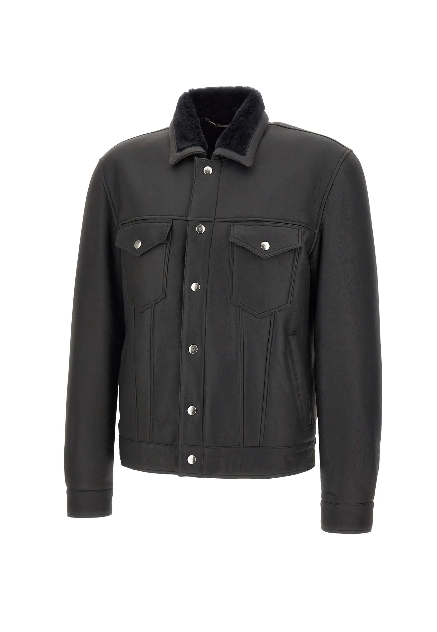 Men's Black Bomber Lambskin Jacket