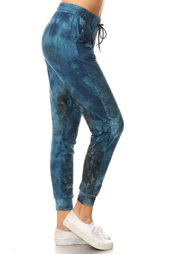 Midnight Passion Tie dye printed joggers