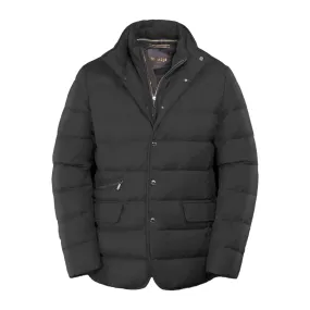 Moorer Dark Grey 'Ilvo' Down-filled Quilted Jacket