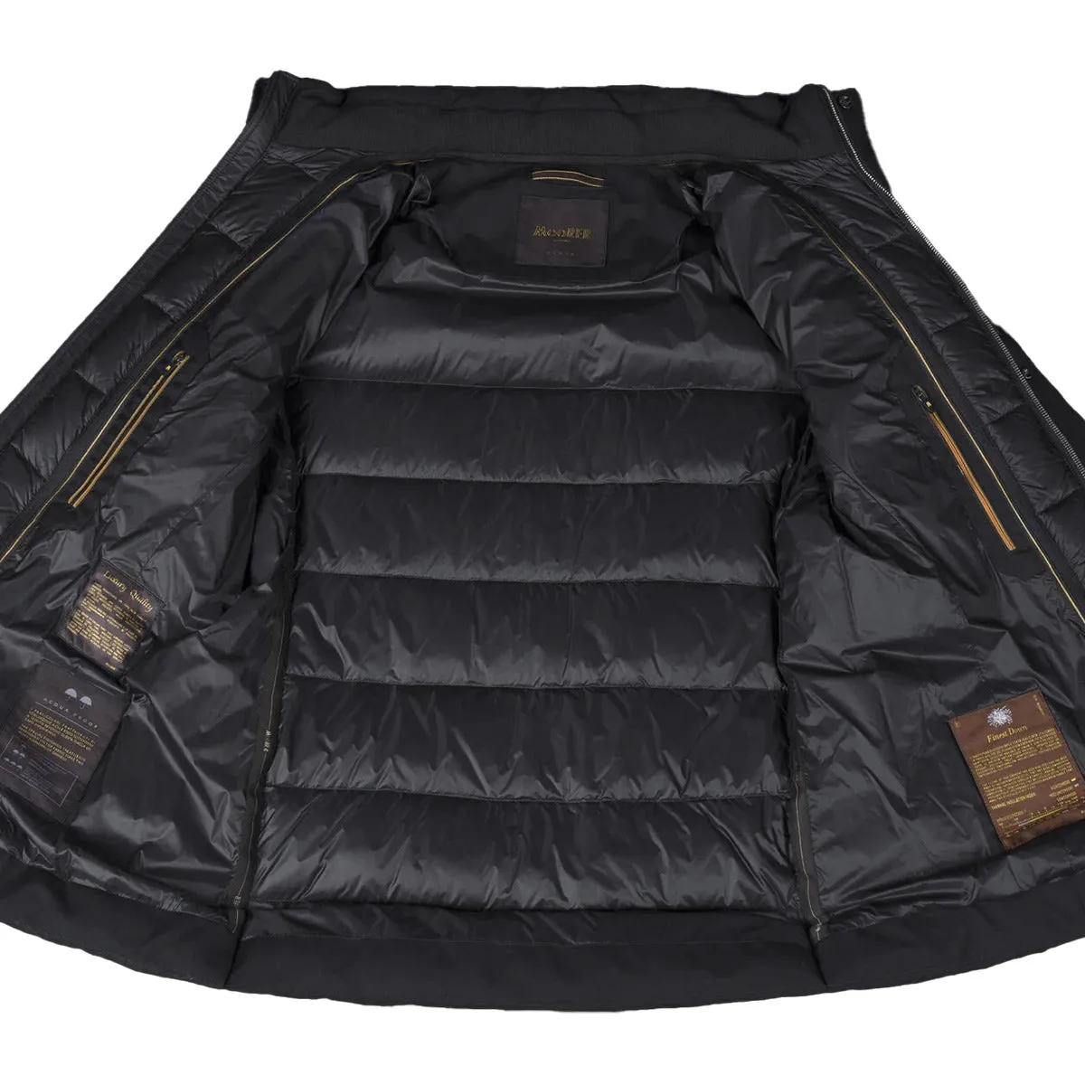 Moorer Dark Grey 'Ilvo' Down-filled Quilted Jacket