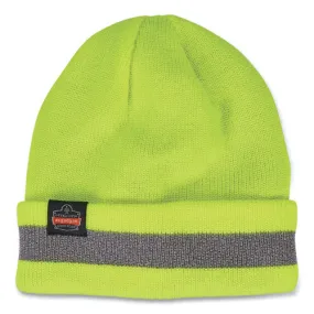 N-ferno 6803 Reflective Rib Knit Winter Hat, One Size Fits Most, Lime, Ships In 1-3 Business Days