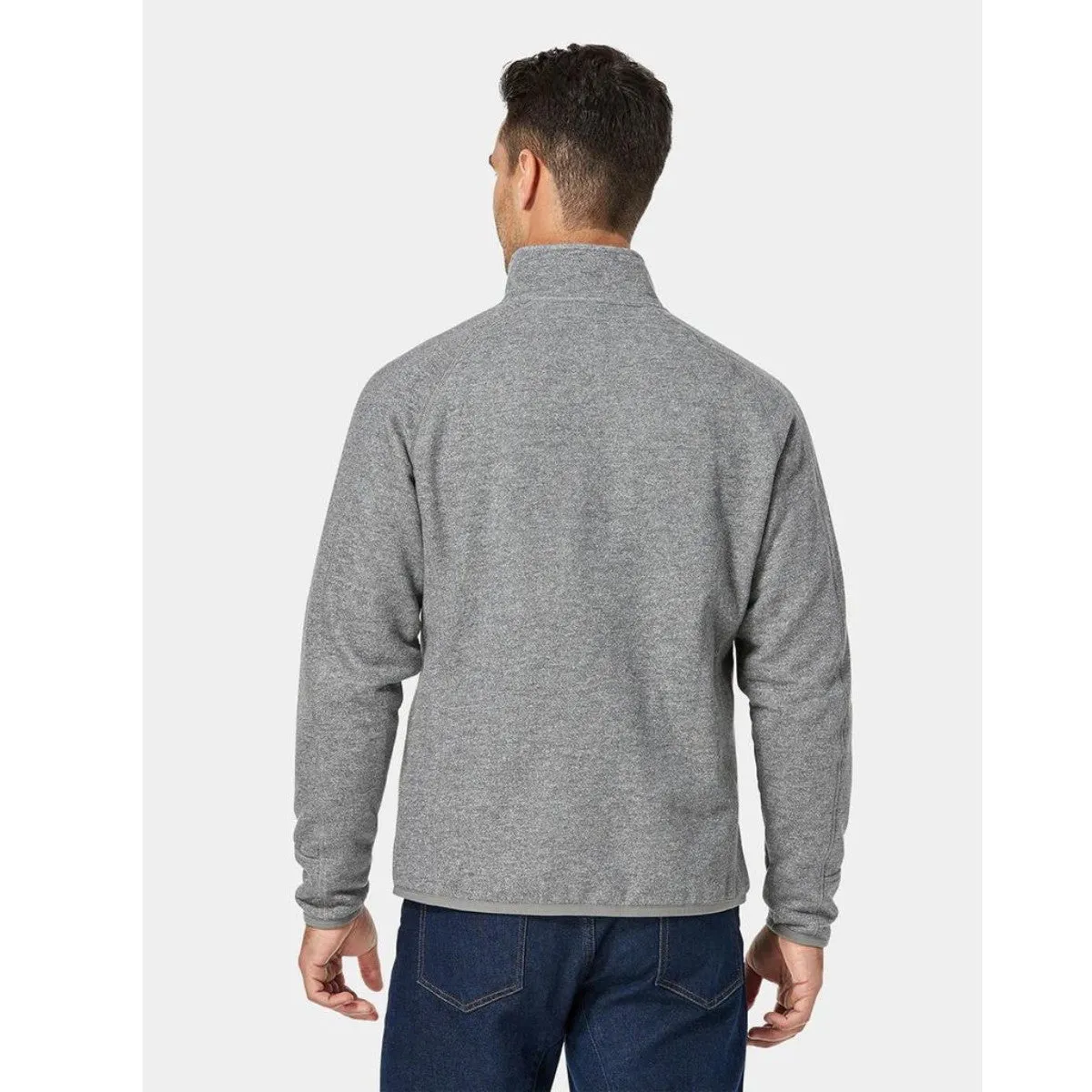 Ororo Mens 3 Zone Fleece Heated Jacket - Flecking Grey