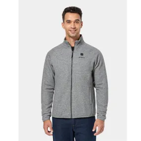 Ororo Mens 3 Zone Fleece Heated Jacket - Flecking Grey