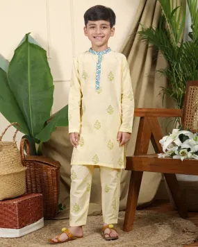 Panna Boys Hand-Block Printed Ethnic Cotton Kurta