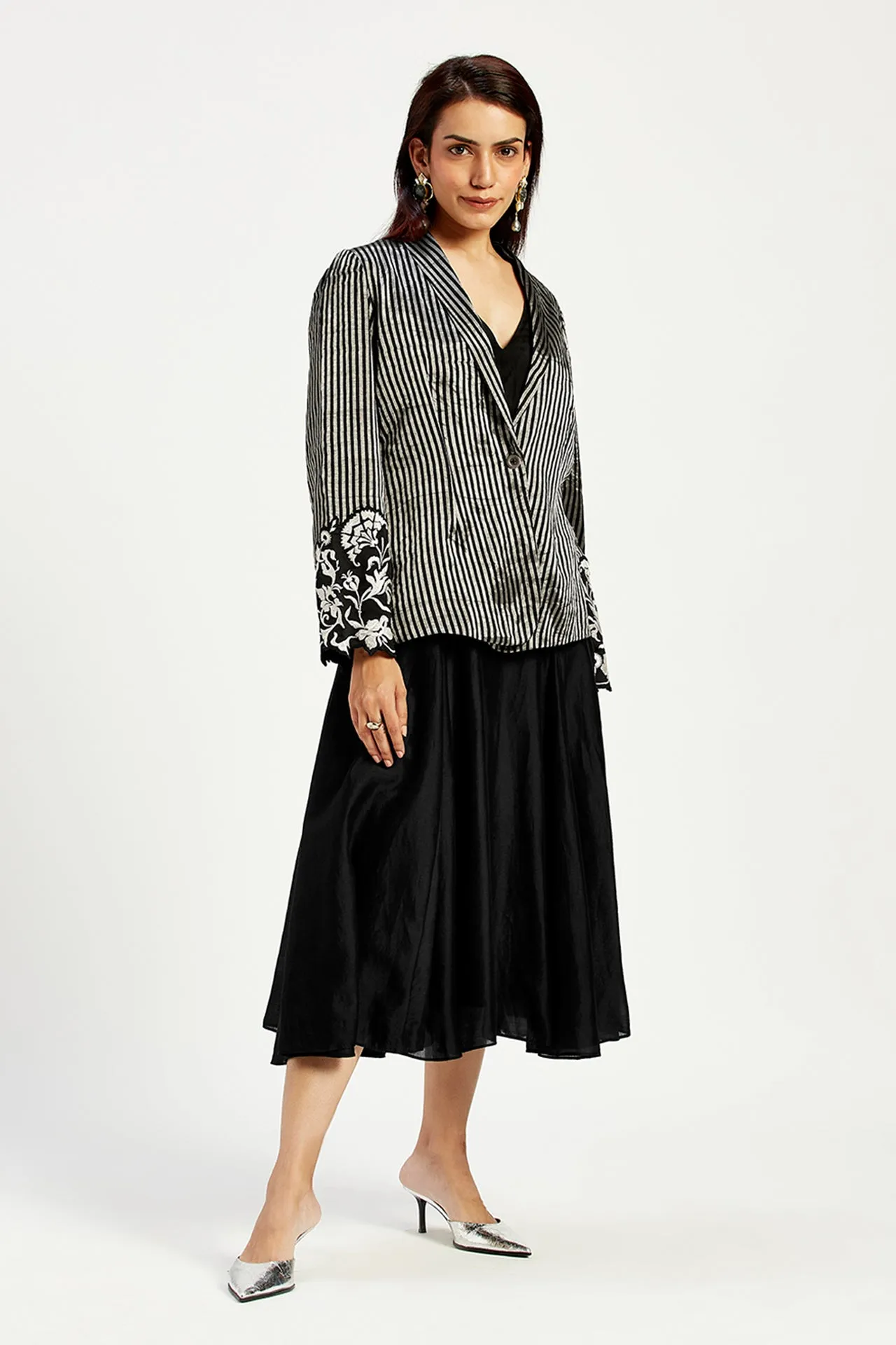 Parker - Striped Blazer   Essential Midi Dress Set