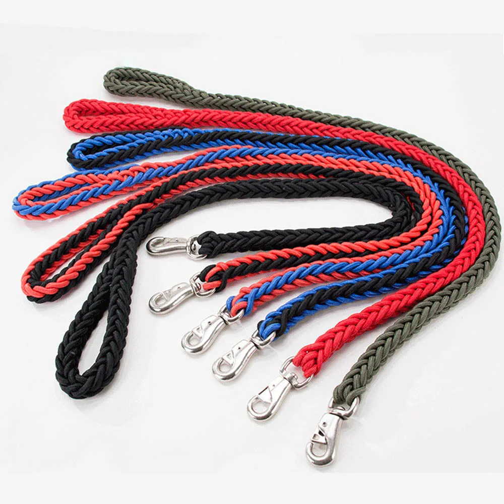 PAWS ASIA Wholesale Braided Nylon Luxury Adjustable Heavy Duty Large Dog Collar And Leash Set