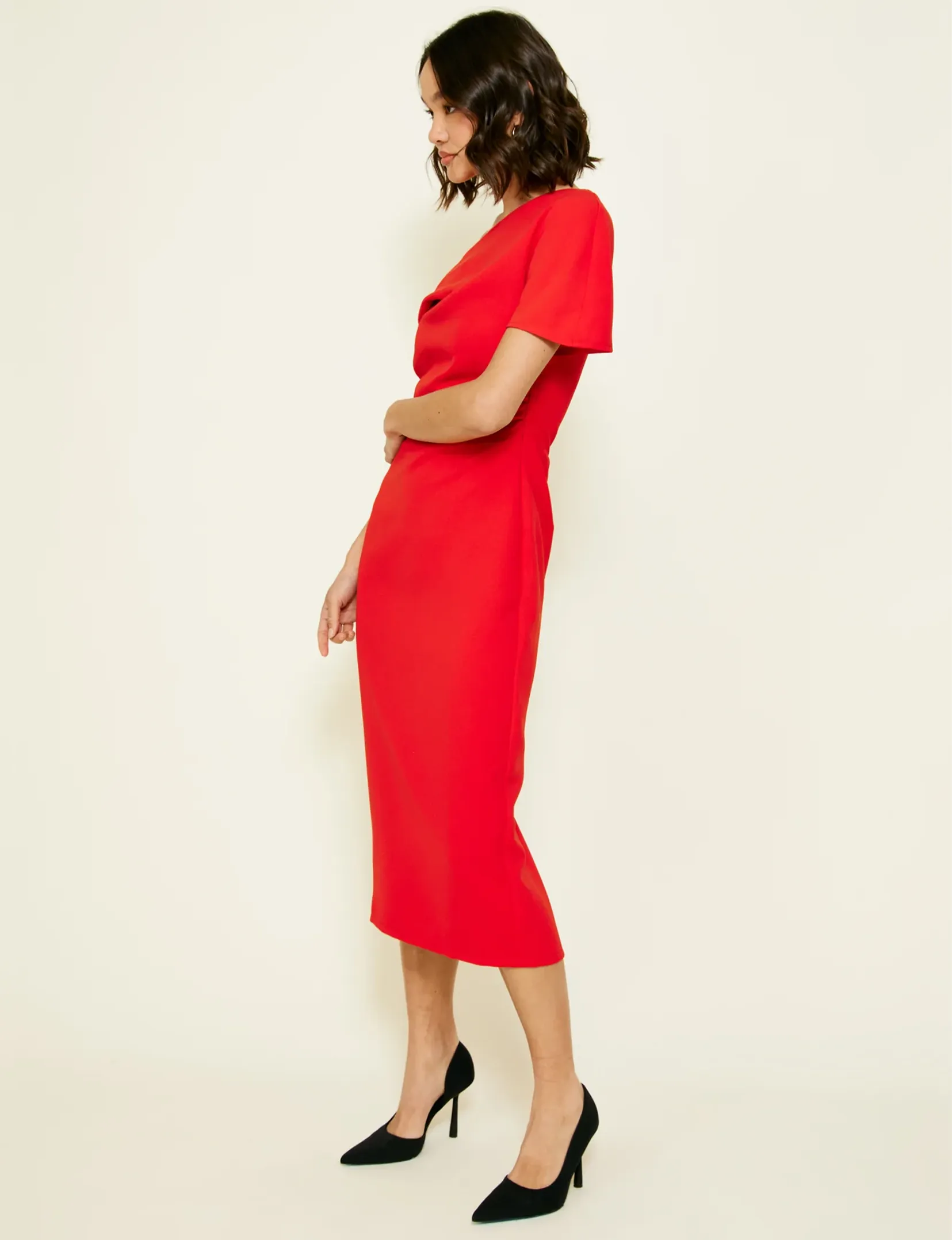 Phillipa Midi Dress, Scarlet