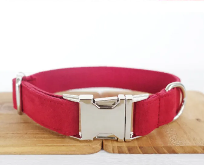 Premium Red Polyester Leash and Collar Set