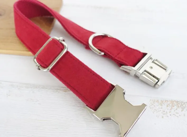 Premium Red Polyester Leash and Collar Set