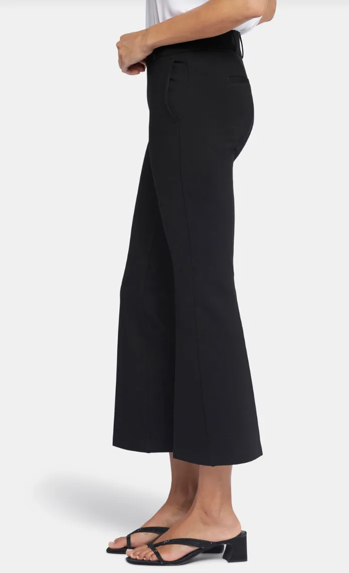 Pull-On Flared Ankle Trouser Pants