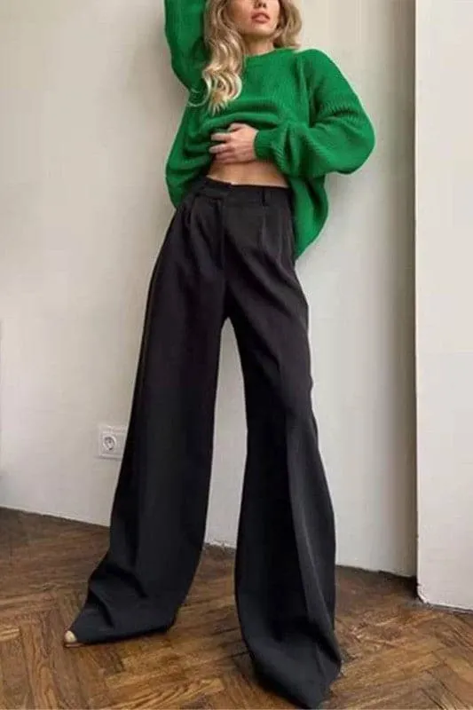 PZ278 High Waist Wide Leg Pants