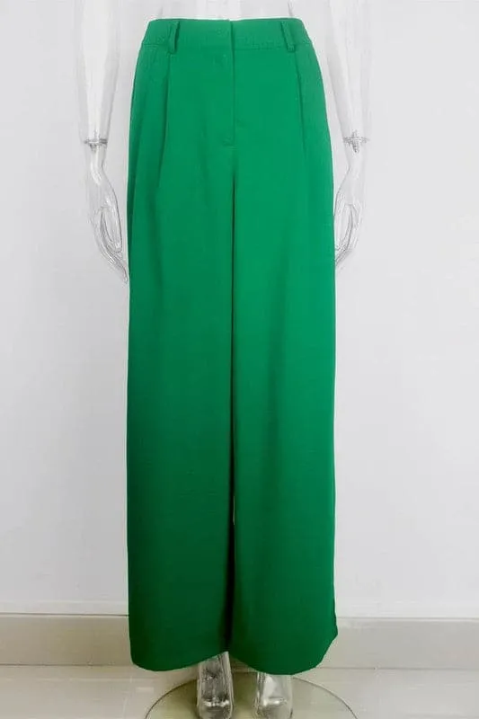 PZ278 High Waist Wide Leg Pants