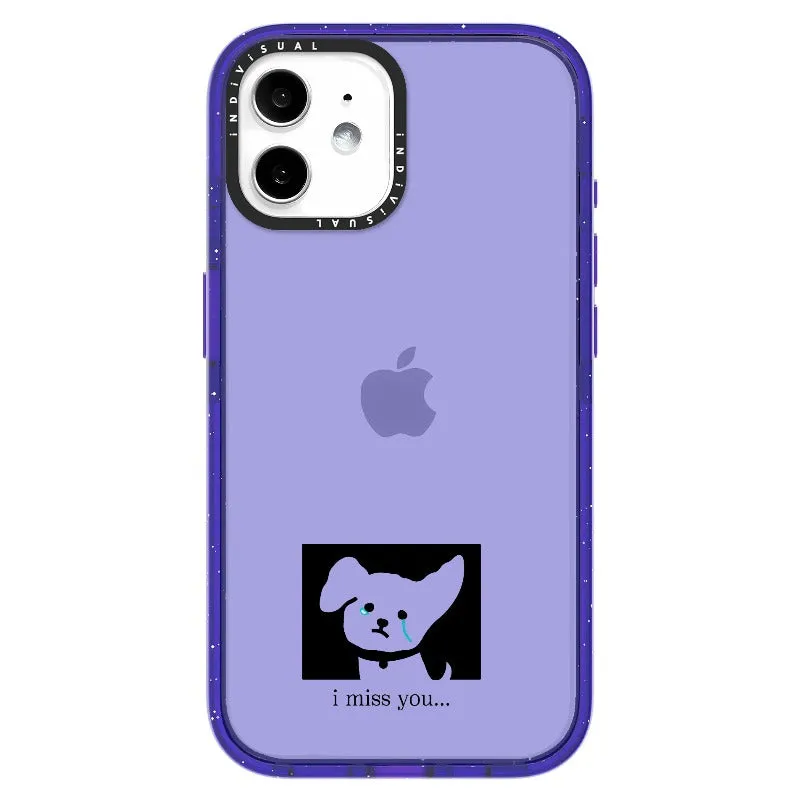 "I Miss You" Crying Puppy Minimal Phone Case_iPhone Ultra-Impact Case [1448041]