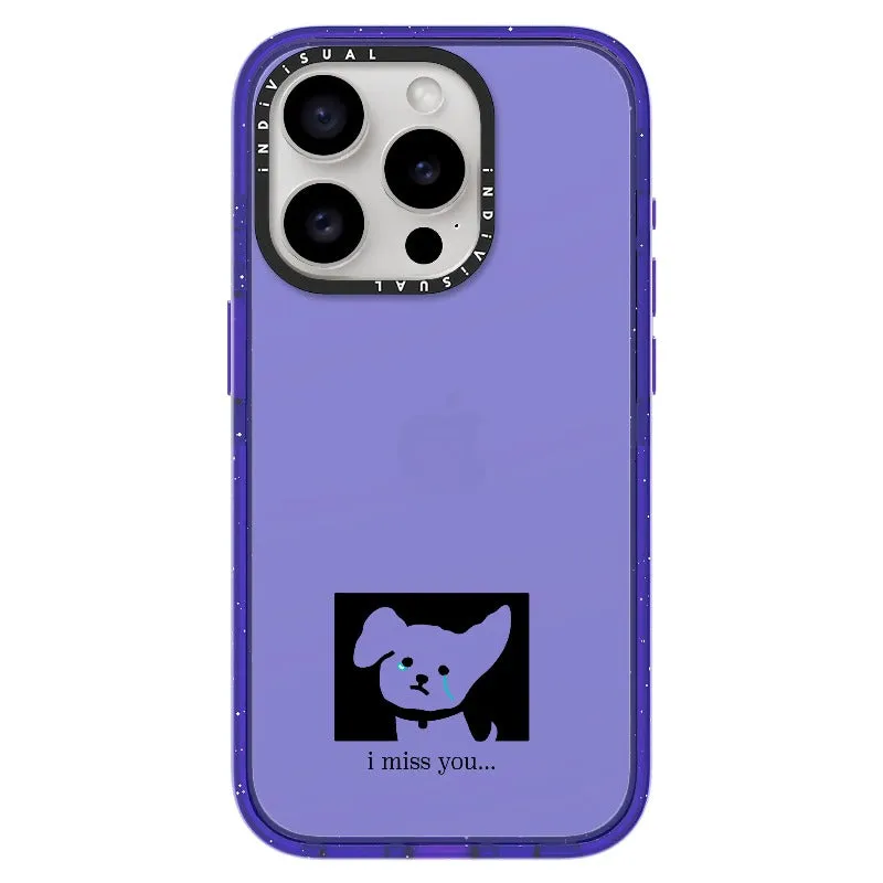 "I Miss You" Crying Puppy Minimal Phone Case_iPhone Ultra-Impact Case [1448041]