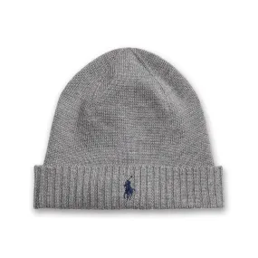 Ralph Lauren - Signature Wool Beanie in Fawn Grey Heather