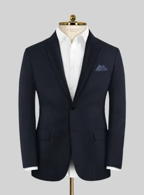 Reda Cashmere Blue Stripe Wool Jacket