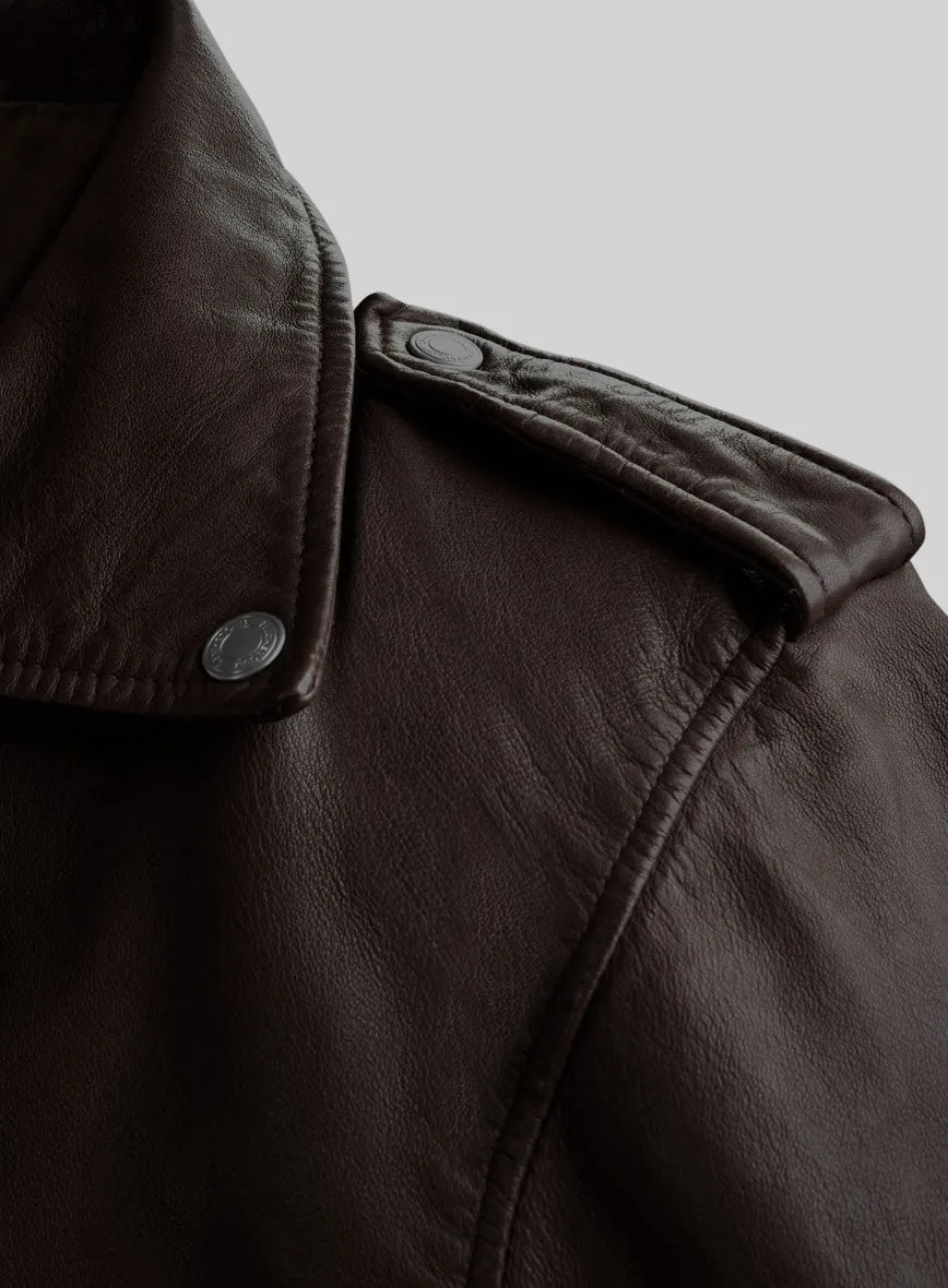 Revolt Brown Biker Leather Jacket