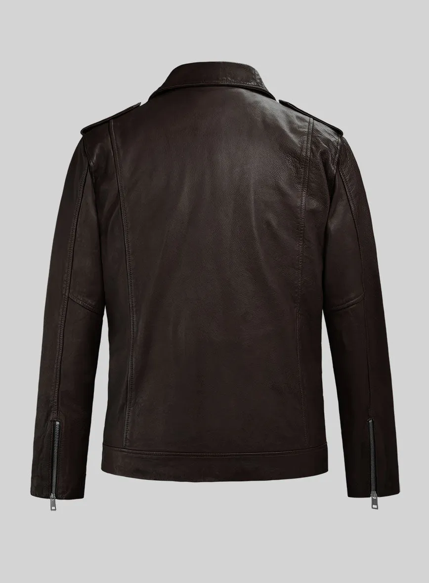 Revolt Brown Biker Leather Jacket