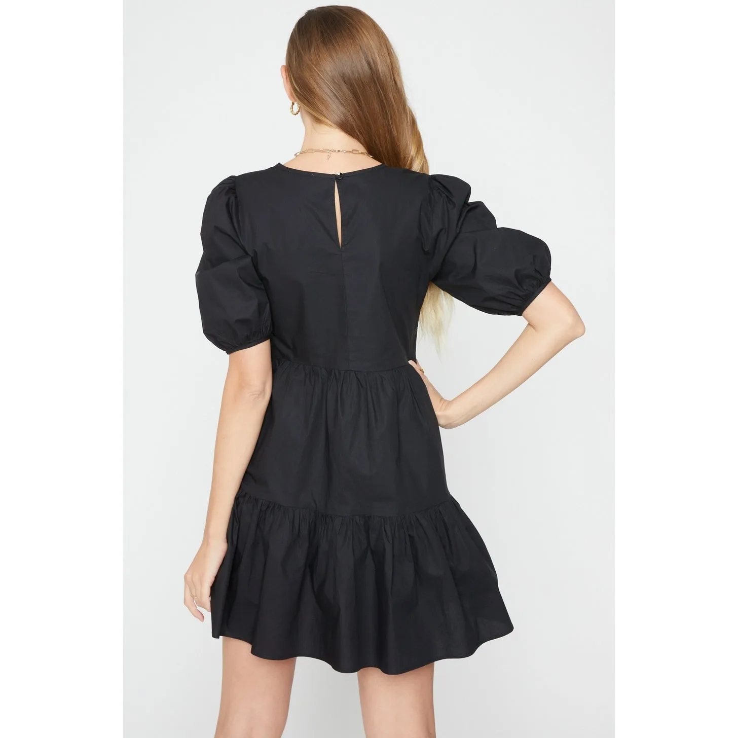 Sans Souci Poplin Tiered Mini Dress