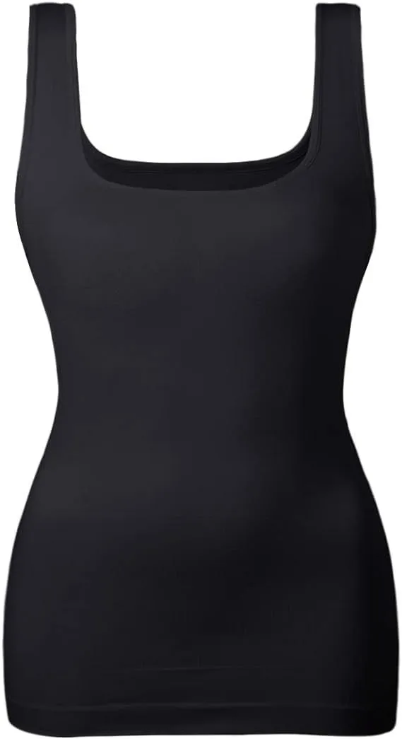 Seamless Square Collar Compression Slim Strap