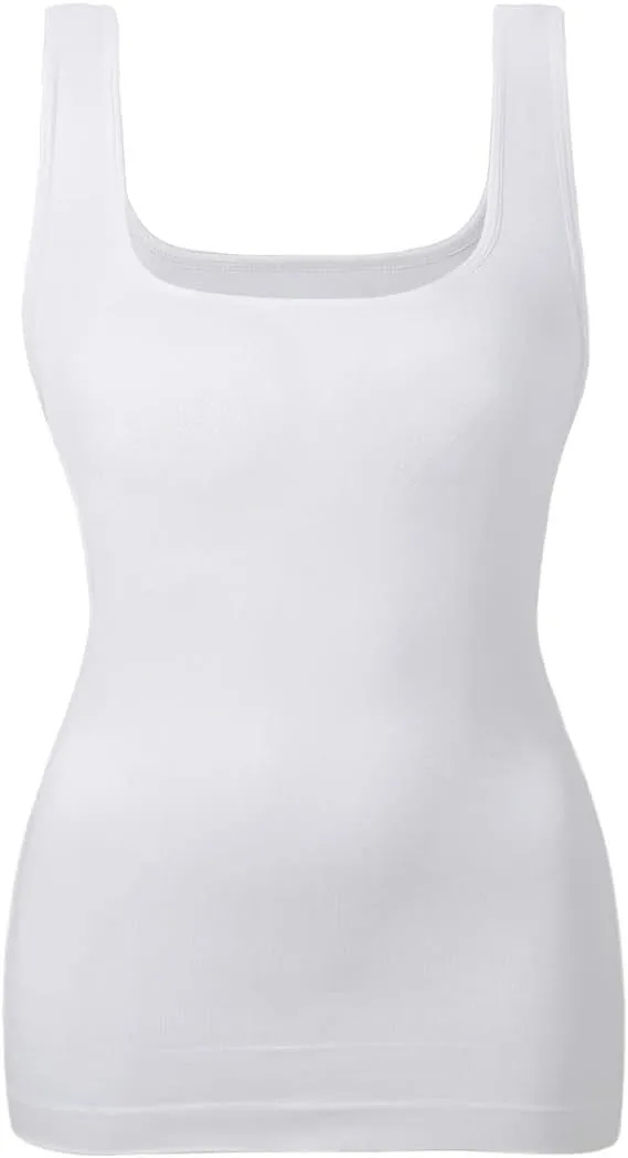 Seamless Square Collar Compression Slim Strap