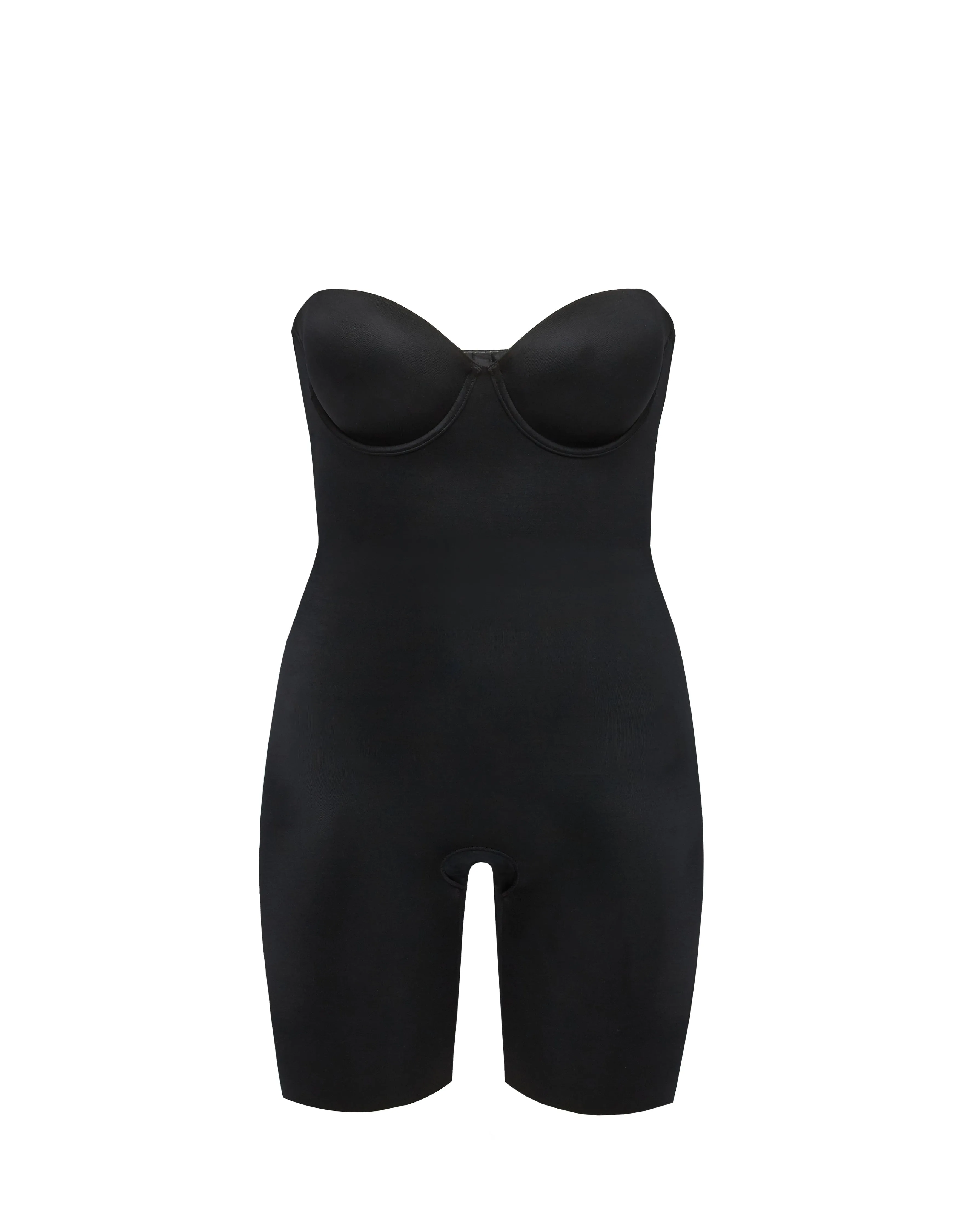 SPANXshape™ Suit Your Fancy Strapless Cupped Mid-Thigh Bodysuit