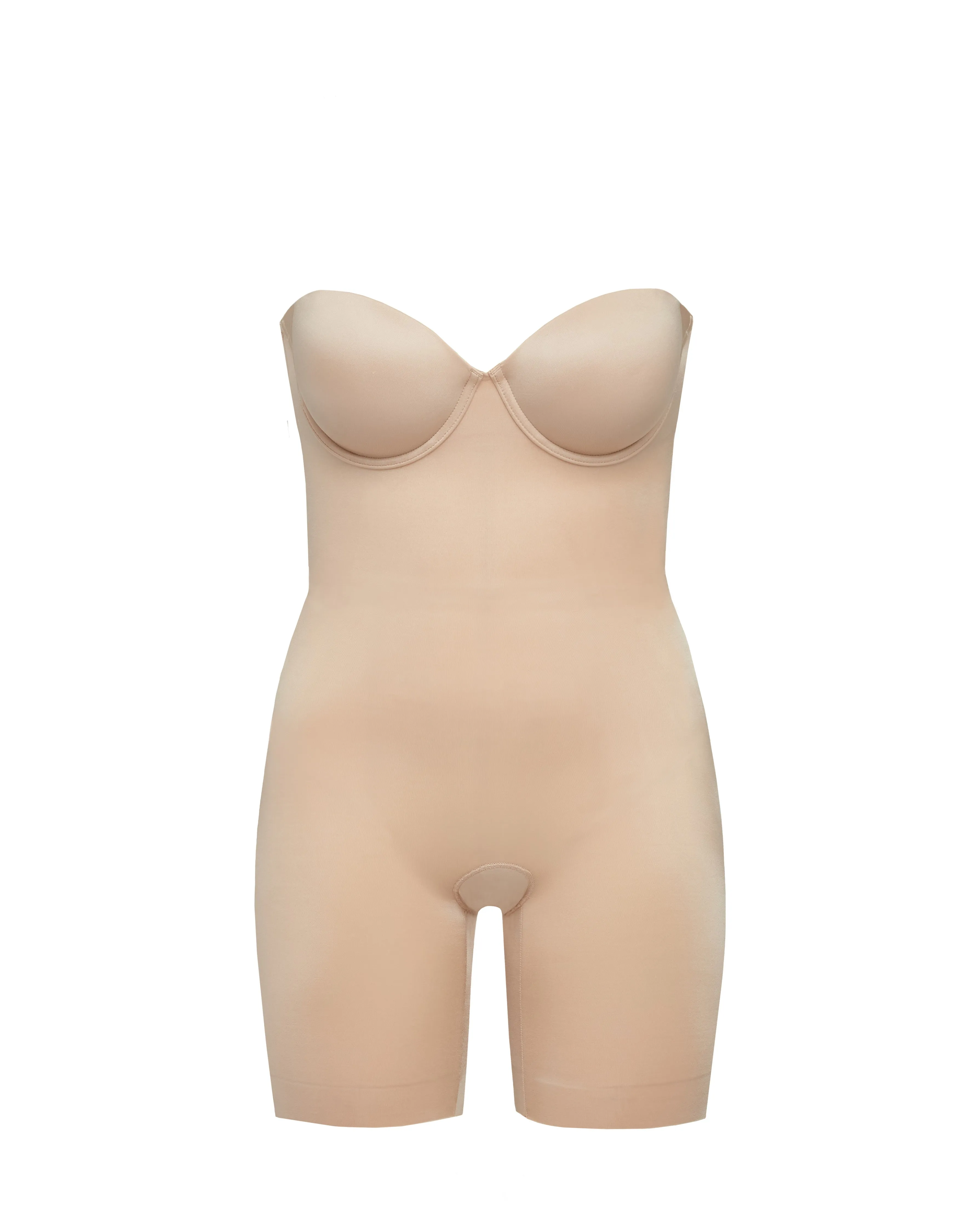 SPANXshape™ Suit Your Fancy Strapless Cupped Mid-Thigh Bodysuit