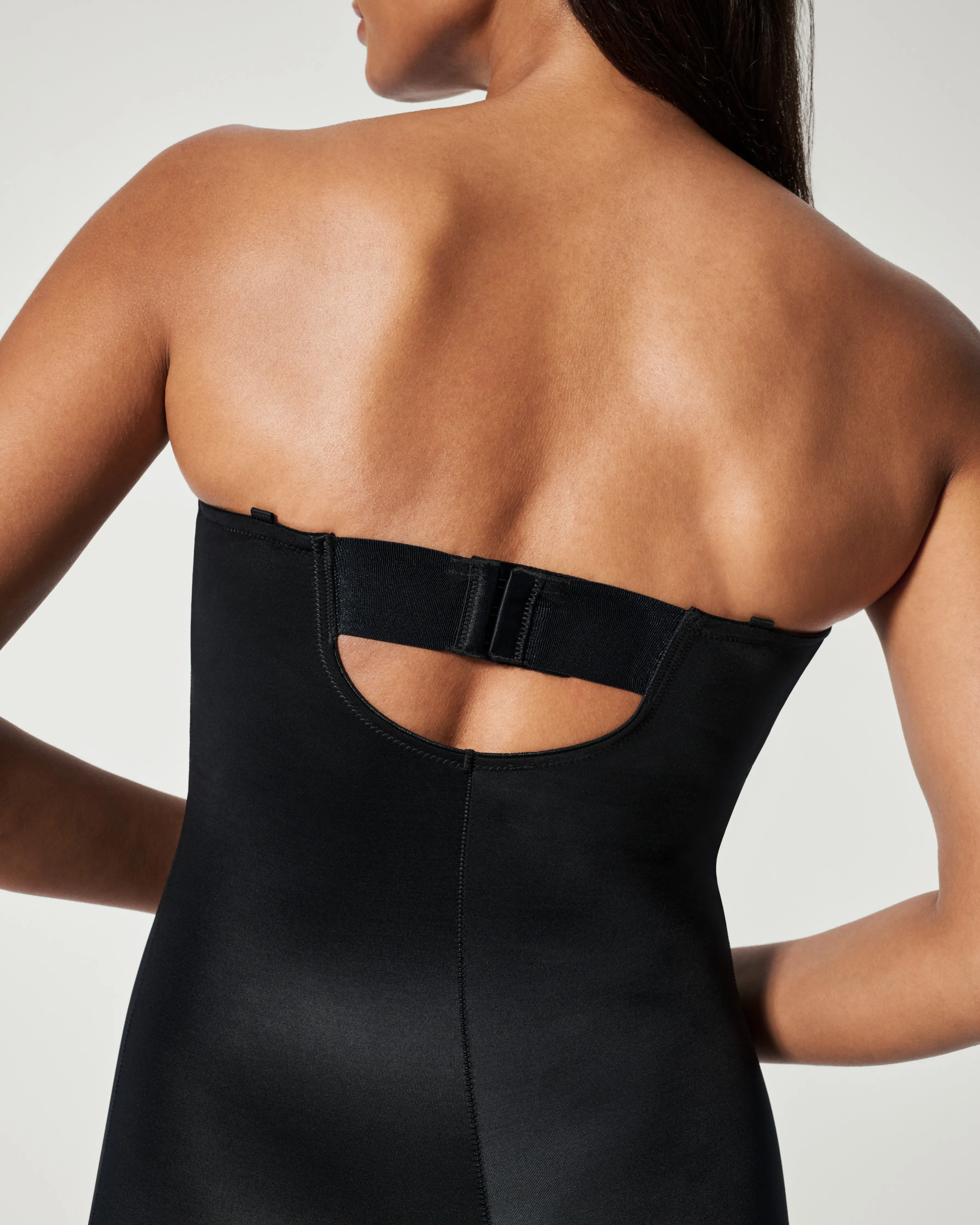 SPANXshape™ Suit Your Fancy Strapless Cupped Mid-Thigh Bodysuit