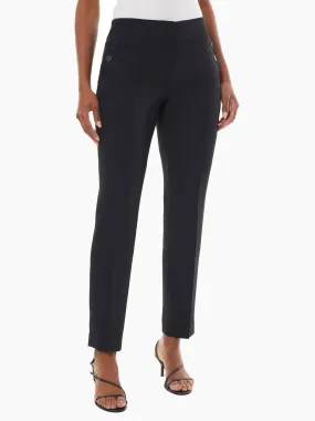 Stretch Crepe Slim Leg Sailor Pant