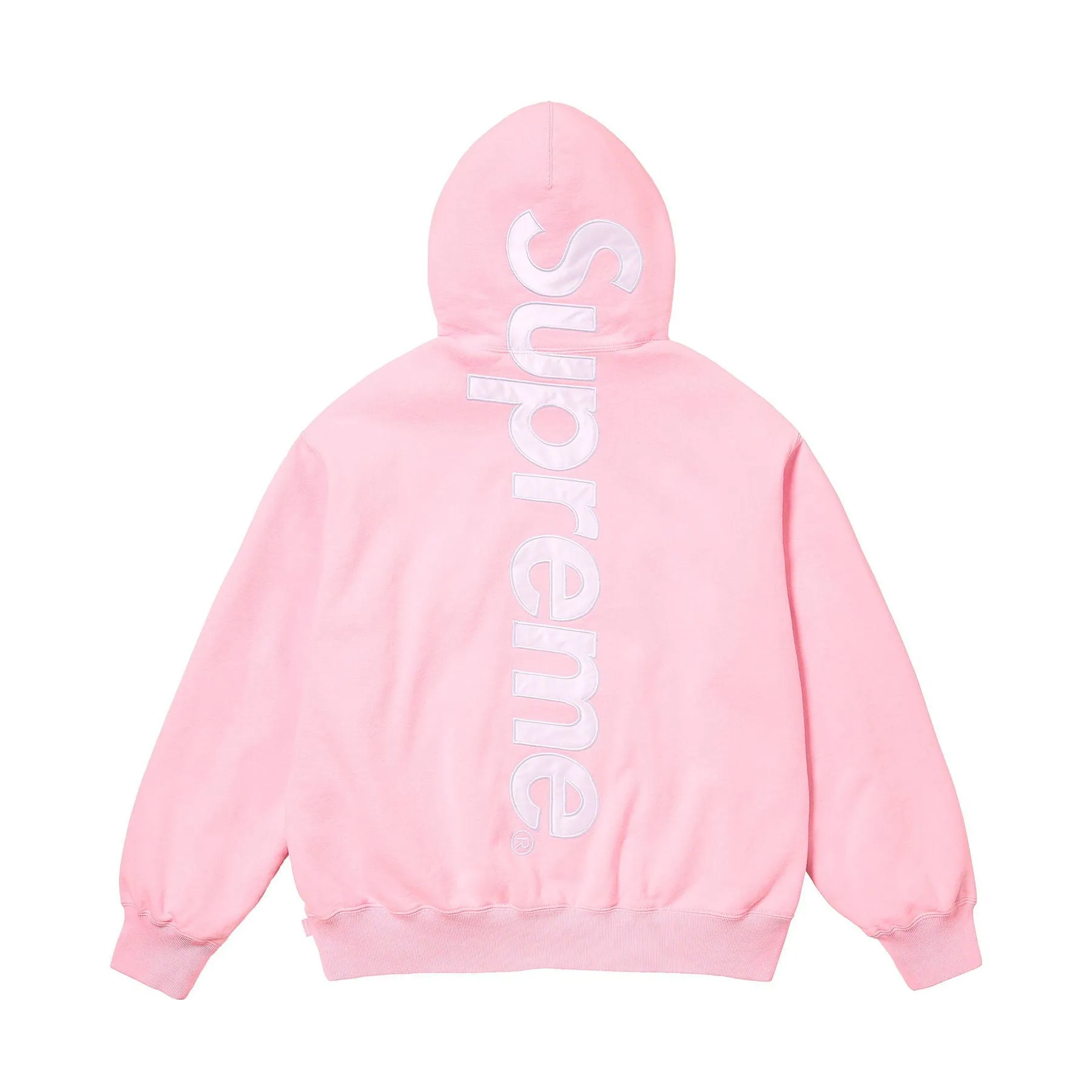 Supreme Satin Appliqué Hoodie 'Light Pink'