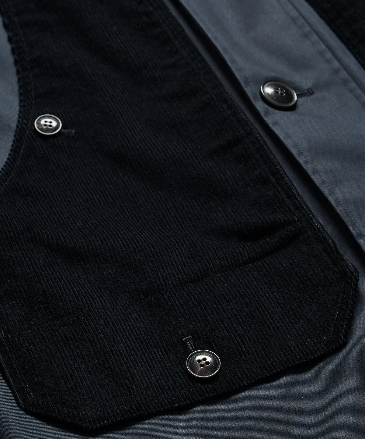 The Countryman in Grenfell Cloth Navy and Corduroy