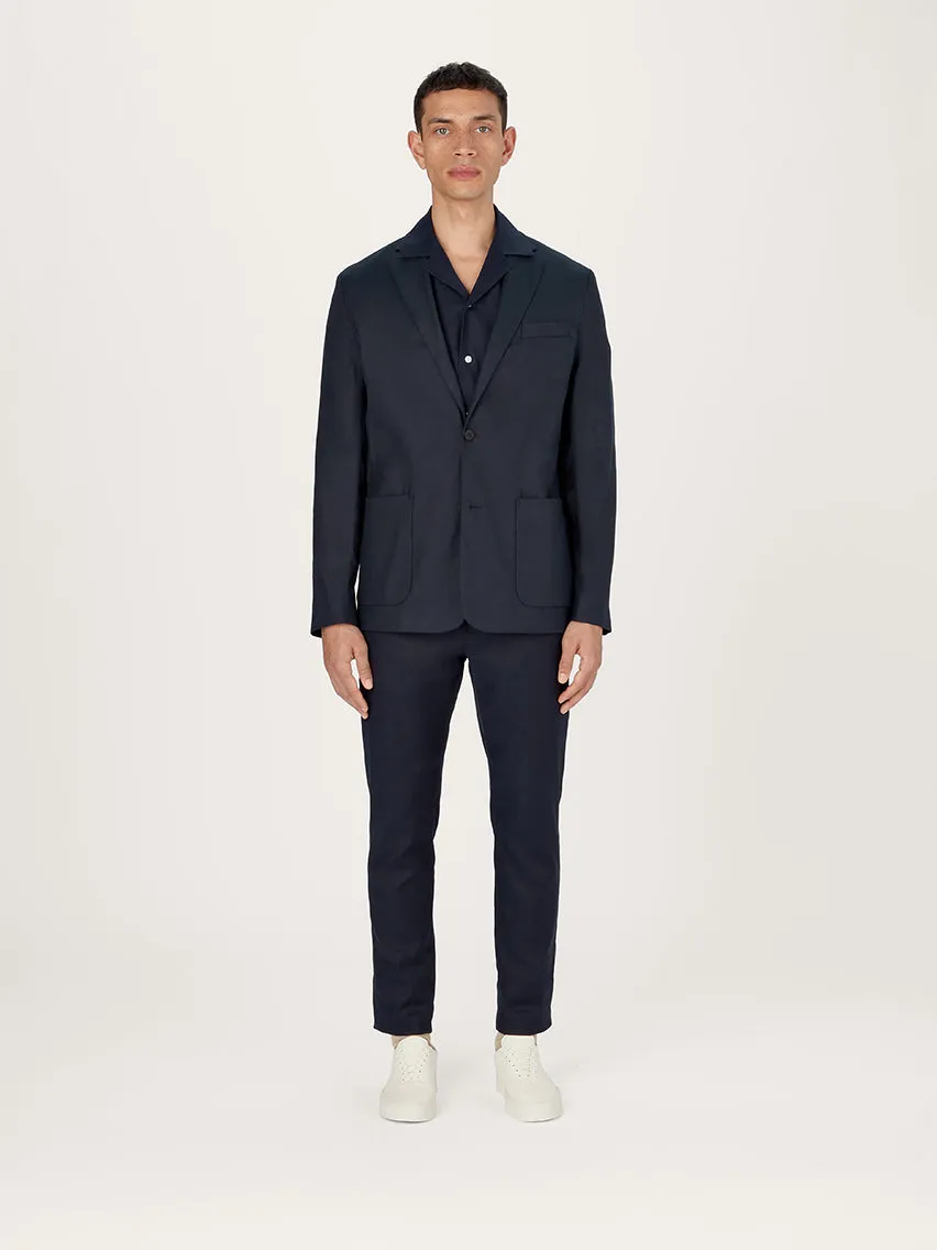 The Linen 24 Blazer || Navy | Linen