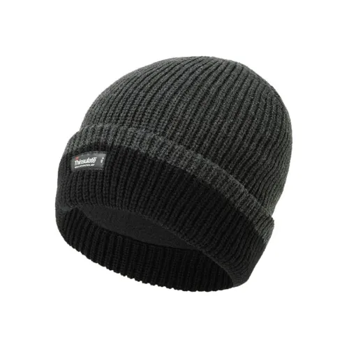 Thinsulate | 2-Tone Ribbed Ski Hat | Black