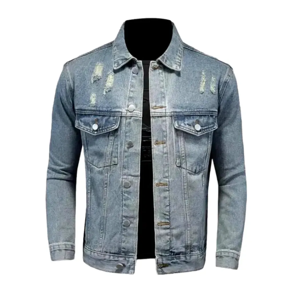 Vintage slim men's denim jacket