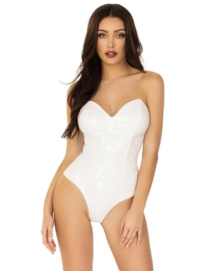 White Sinful Boned Bodysuit