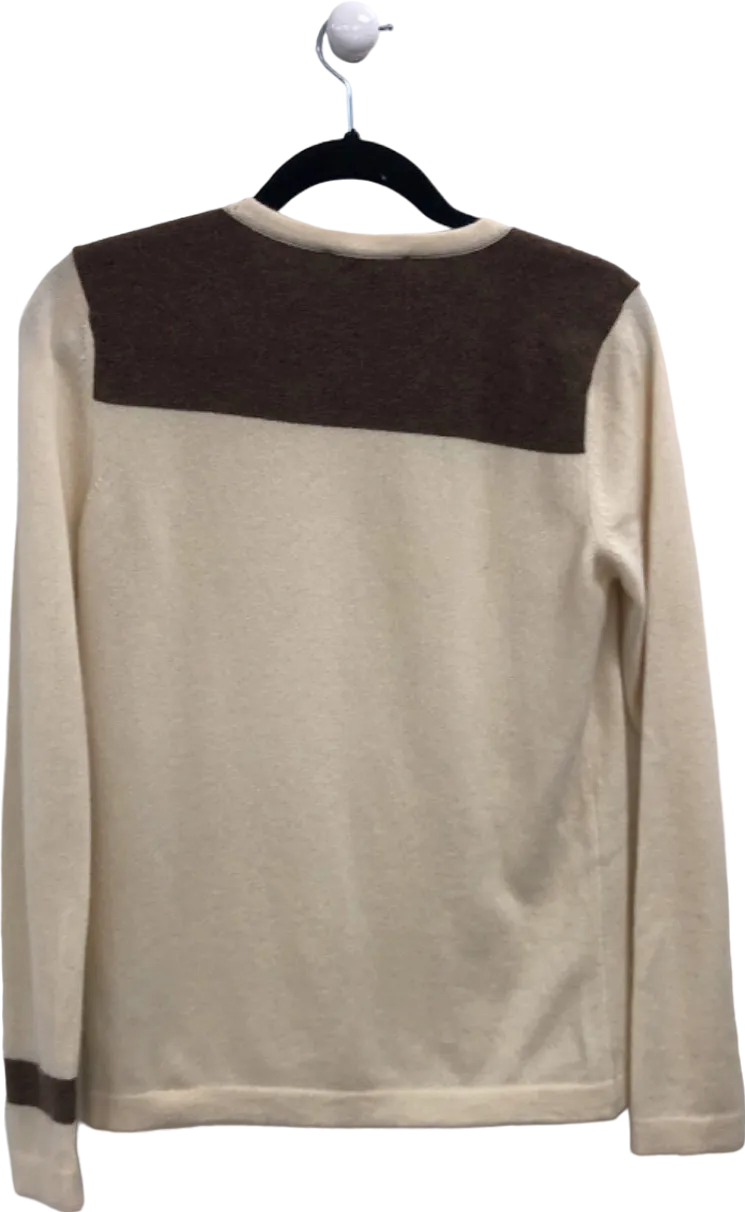 Winser London Beige and Brown Cashmere Jumper UK S